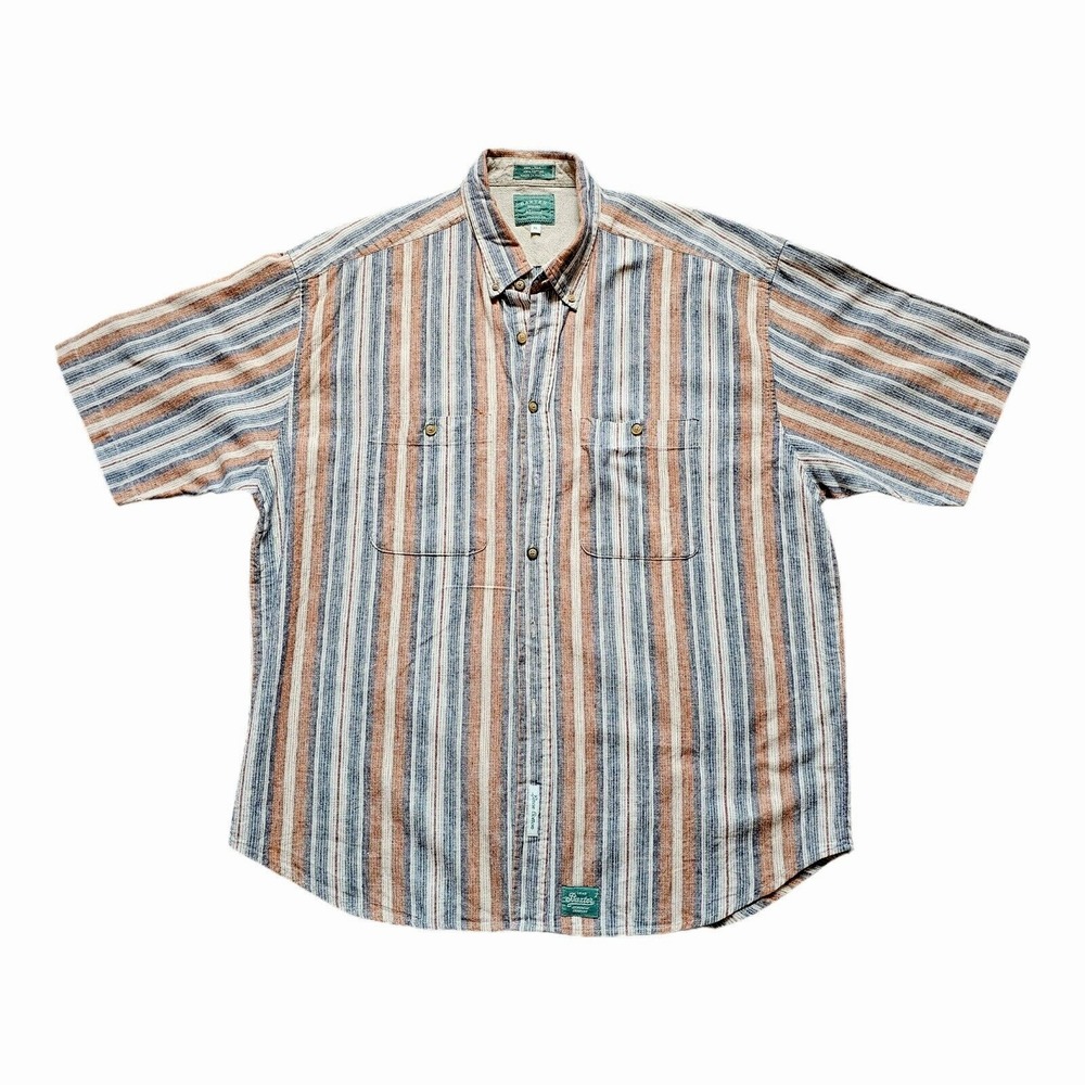 Baxter Brand Natural Clothing Co Shirt Men's XLarge Button Down 55% Linen